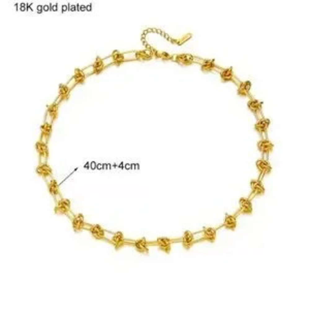 Anthropologie gold color unique Chain Necklace Gift Dainty Minimalist - Picture 3 of 4